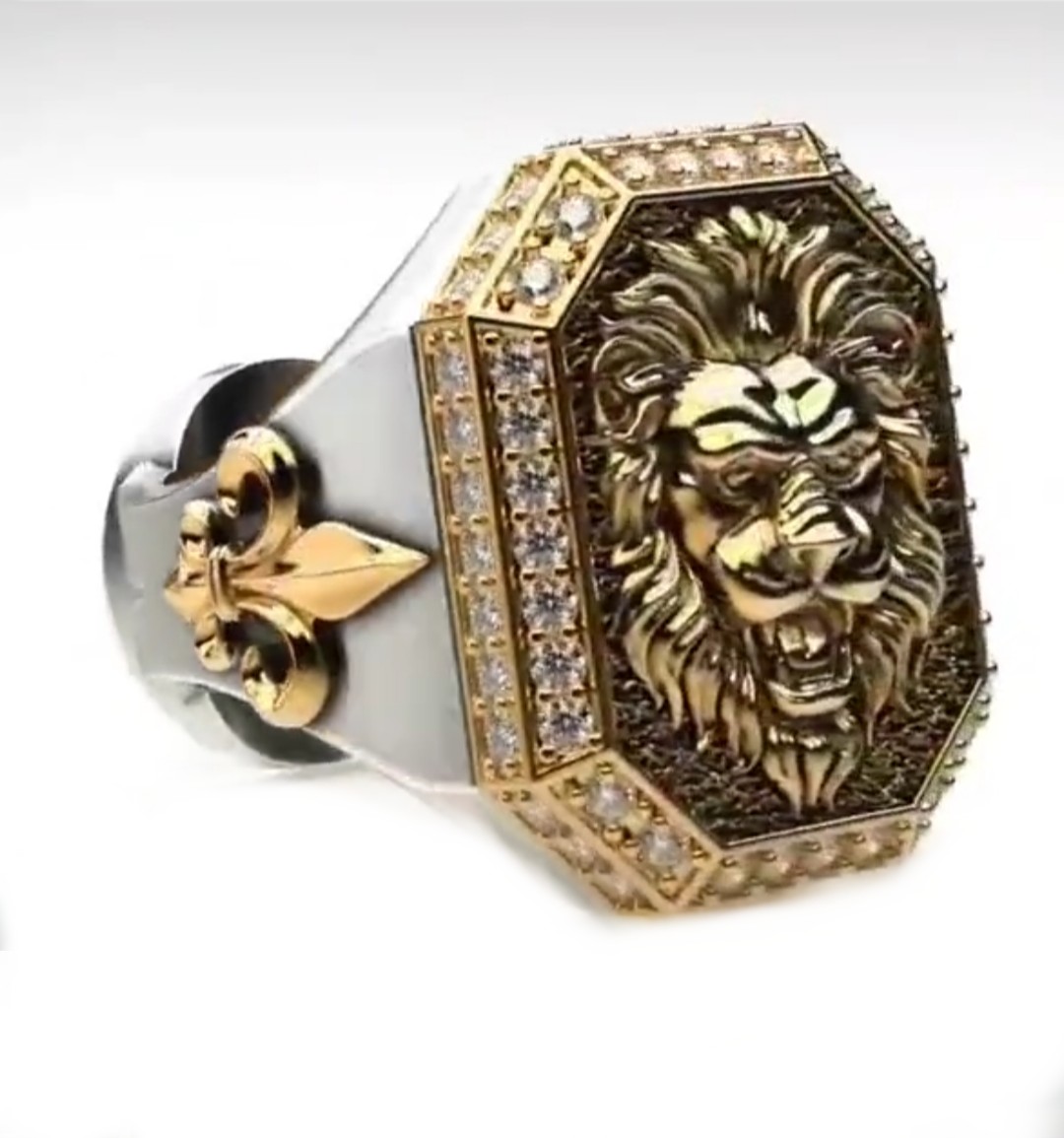 Gold Lion Ring for Men Gold Animal Ring 14K Gold Men Ring Lion Head Animal  Jewelry - Etsy