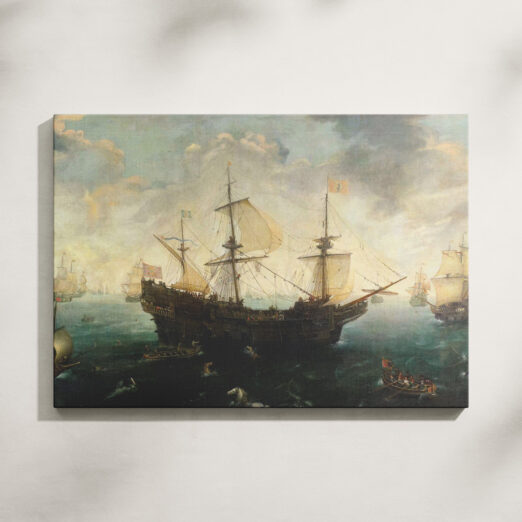 Vintage Ship in sea